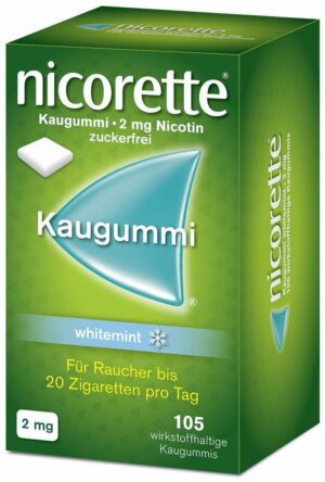 Nicorette Kaugummi 2 mg whitemint 105 Stück