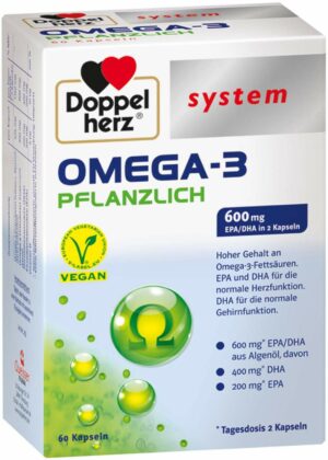 Doppelherz Omega-3 pflanzlich system 60 Kapseln