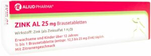 Zink Al 25 mg Brausetabletten 20 Brausetabletten