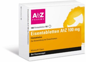 Eisentabletten Abz 100 mg 100 Filmtabletten