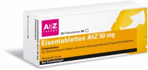 Eisentabletten Abz 50 mg 50 Filmtabletten