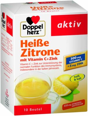 Doppelherz Heiße Zitrone Vitamin C + Zink Granulat 10 Stück