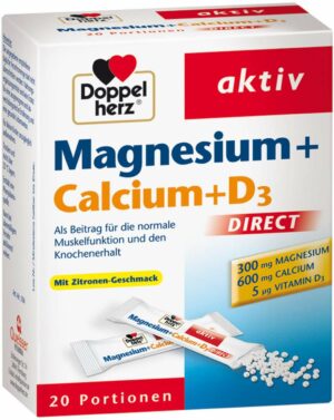 Doppelherz Magnesium + Calcium + Vitamin D3 Direct 20 Pellets