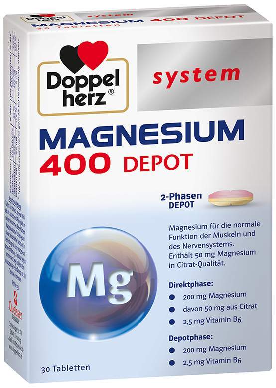 Doppelherz Magnesium 400 Depot System 30 Tabletten