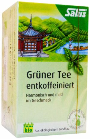 Grüner Tee Entkoffeiniert Salus Bio 15 Filterbeutel