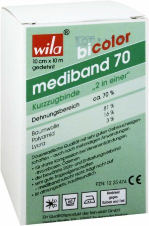 Mediband 70 Kurzzugbinde Bicol.2in1 10cmeis.Haut