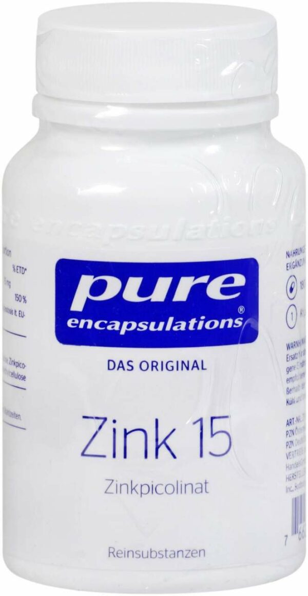 Pure Encapsulations Zink 15 Zinkpicolinat 180 Kapseln