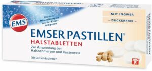 Emser Pastillen Halstabletten mit Ingwer zuckerfrei 30 Stück