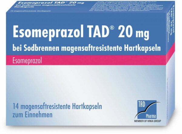 Esomeprazol Tad 20 mg 14 Magensaftresistente Kapseln