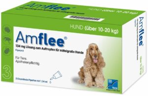 Amflee 134 mg Lösung Für Mittelgroße Hunde 10 - 20 KG 3 Pipetten