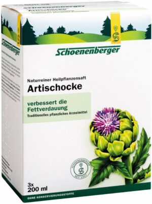 Artischocken Saft Schoenenberger 3 X 200 ml