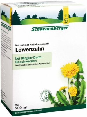 Löwenzahn Saft Schönenberger Heilpflazen Saft 3 Er Kurpackung 3...