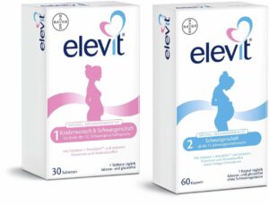 Sparset Elevit 1 30 Tabletten + Elevit 2 60 Kapseln Schwangerschaft