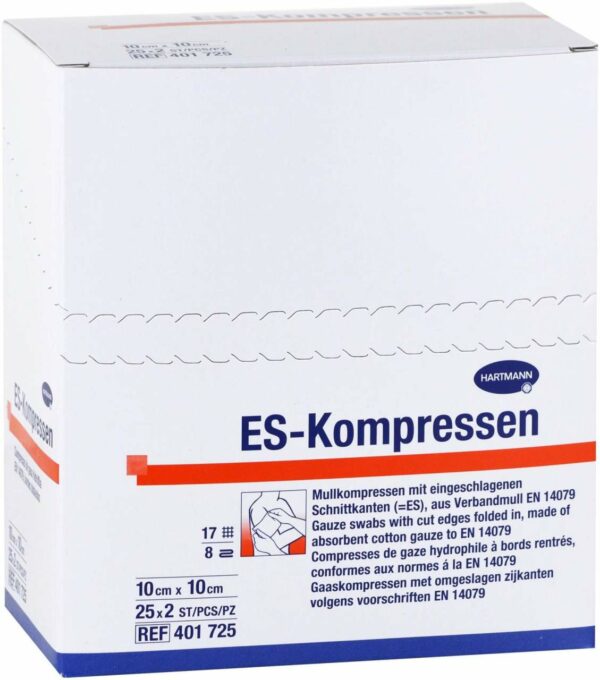 Es Kompressen Steril 10 X 10 cm 8fach Cpc 25 X 2 Kompressen