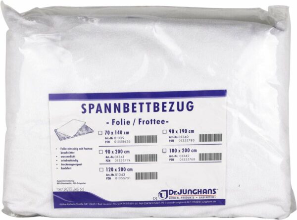 Frottee Spannbettbezug 100x200cm Mit Folie