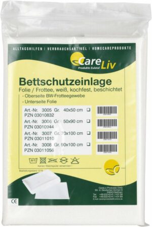 Bettschutzeinlage Folie Frottee 90x100cm