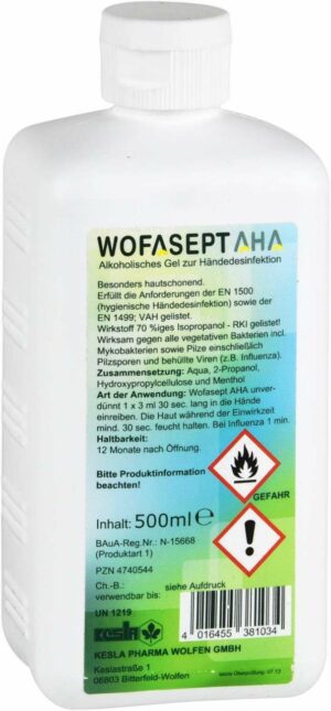 Wofasept Aha 500 ml Gel