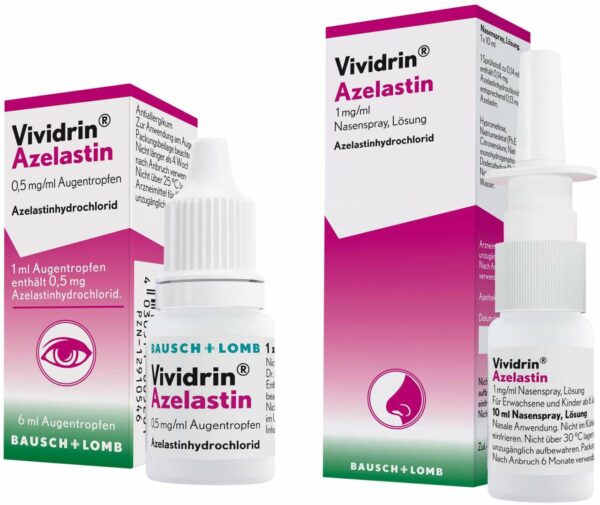 Vividrin Azelastin Augentropfen 6 ml + Azelastin Nasenspray 10 ml Set