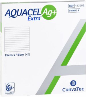 Aquacel Ag+ Extra 15x15 cm Kompressen