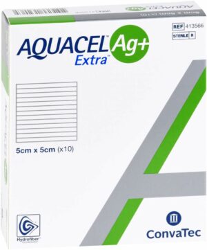 Aquacel Ag+ Extra 5x5 cm Kompressen