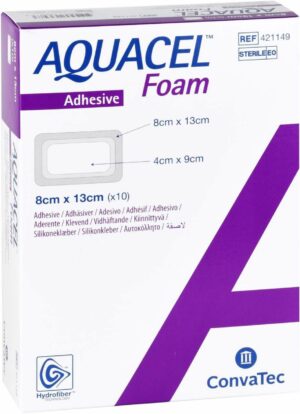 Aquacel Foam Adhäsiv 8x13 cm Verband