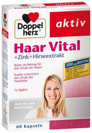 Doppelherz Haar Vital + Zink + Hirseextrakt 60 Kapseln