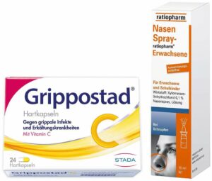 Sparset Grippostad C 24 Kapseln + Nasenspray E 15 ml