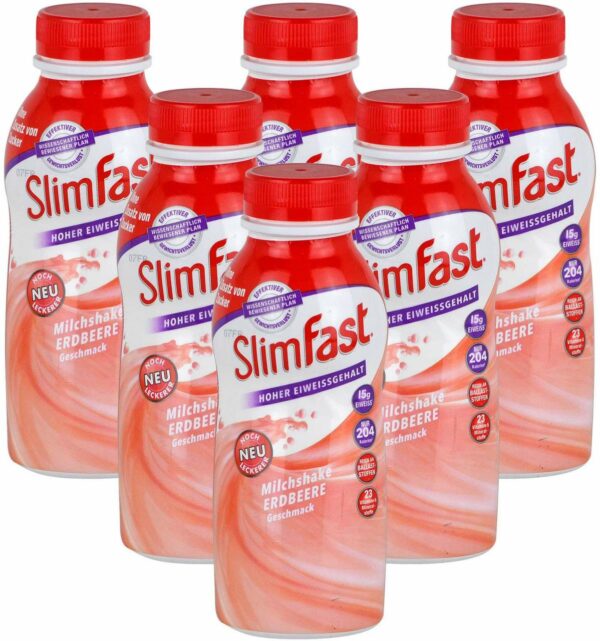 Slim Fast Fertigdrink Erdbeere 6 x 325 ml