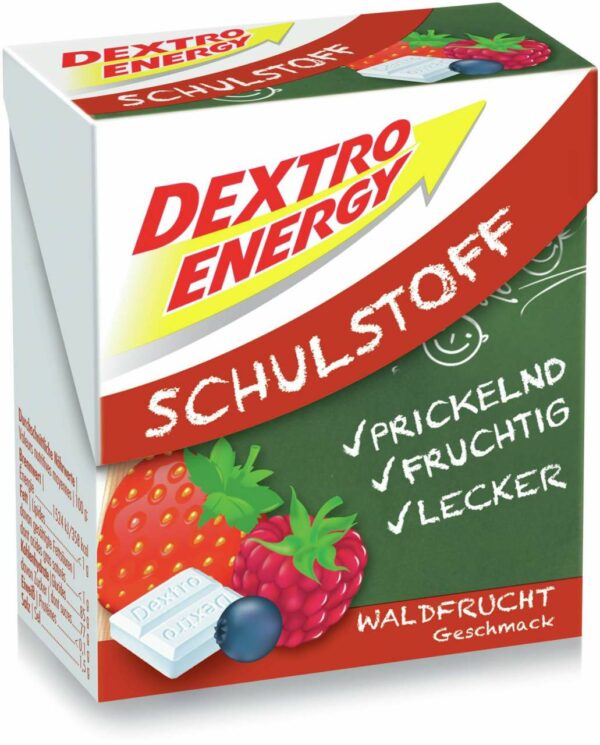 Dextro Energy Schulstoff Waldfrucht 50 G Taefelchen