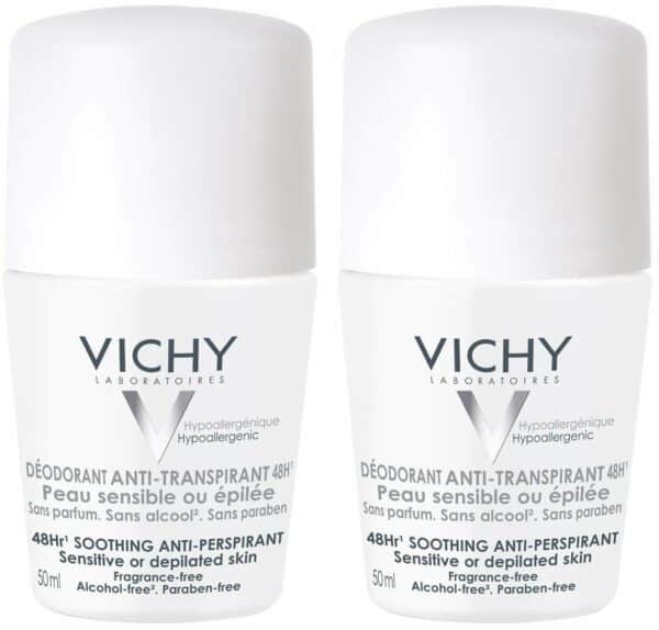 Vichy Deo Roll On Sensitiv Anti Transpirant 48h Doppelpack 2 x 50 ml Stift