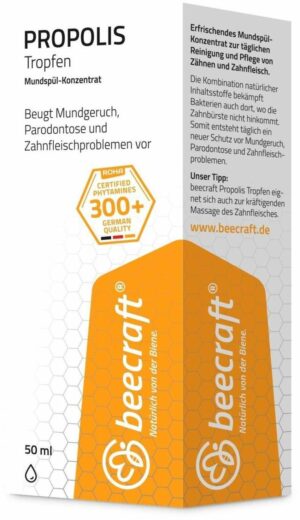 Beecraft Propolis Tropfen Mundspül Konzentrat 50 ml