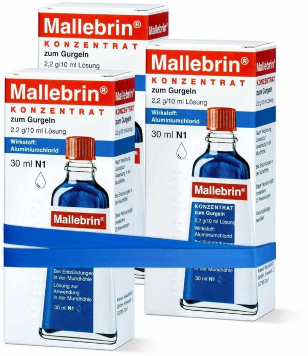 Mallebrin Konzentrat zum Gurgeln 3 x 30 ml Lösung