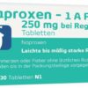 Naproxen 1A Pharma 250 mg bei Regelschmerzen 30 Tabletten