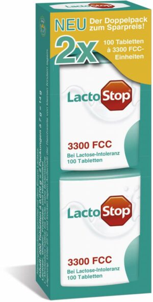 Lactostop 3.300 Fcc 2 X 100 Tabletten Klickspender