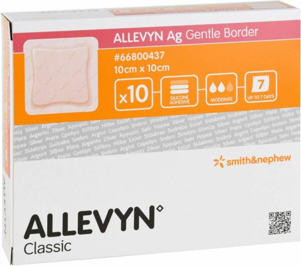 Allevyn AG Gentle Border 10x10 cm Wundverband