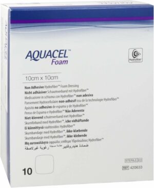 Aquacel Foam Nicht Adhäsiv 10x10 cm Verband