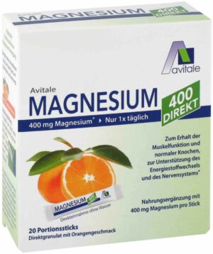 Magnesium 400 Direkt Orange 20 Portionssticks
