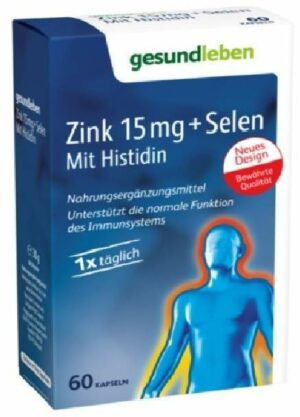 Gesund Leben Zink 15 mg Plus Selen 60 Kapseln