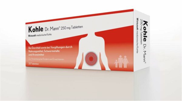 Kohle Dr. Mann 250 mg 20 Tabletten