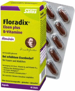 Floradix Eisen Plus B Vitamine 40 Kapseln