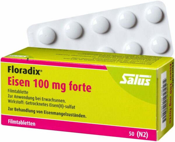 Floradix Eisen 100 mg Forte 50 Filmtabletten