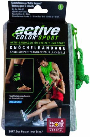 Bort Activecolor Sport Knöchelbandage L Schwarz Grün 1 Stück