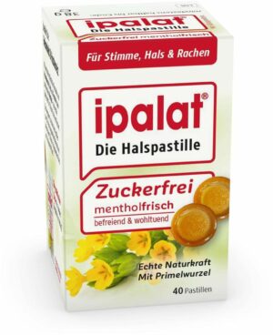 Ipalat Halspastillen zuckerfrei 40 Pastillen