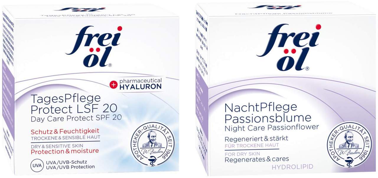 Frei Öl Hydrolipid Tagespflege Protect LSF 20 50 ml + Nachtpflege Passionsblume 50 ml
