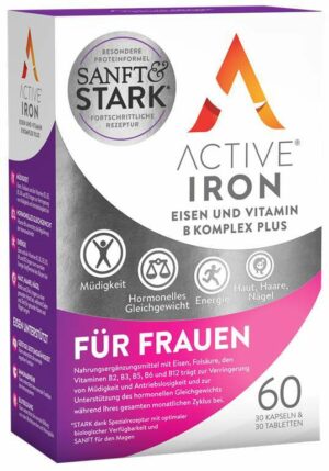 Activeiron Eisen + Vitamin B Komplex Plus Für Frauen 30 Kapseln +...