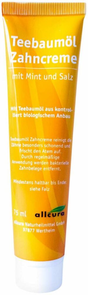 Teebaum Zahncreme Mit Mint und Meersalz 75ml