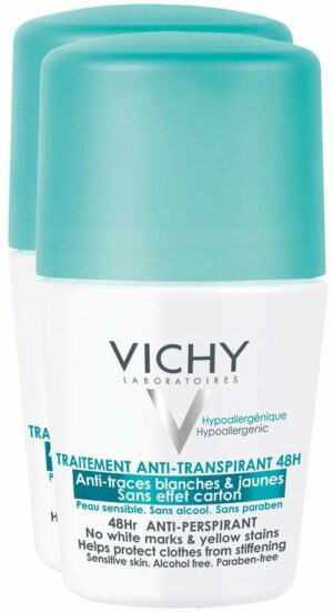 Vichy Deo Roll On Anti Flecken 48h 2 x 50 ml Creme