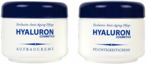 Hyaluron Antifalten Aufbaucreme und Feuchtigkeitscreme 2 x 125 ml