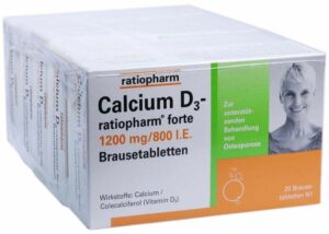 Calcium D3 Ratiopharm Forte 5 X 20 Brausetabletten