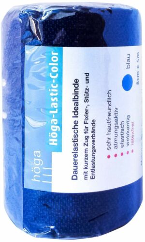 Höga Lastic Color Idealbinde 8cmx5m Blau Cellophan